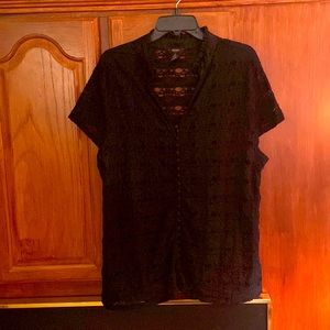Alfani lace button down blouse.
